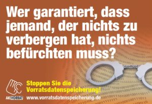 Vorratsdatenspeicherung stoppen